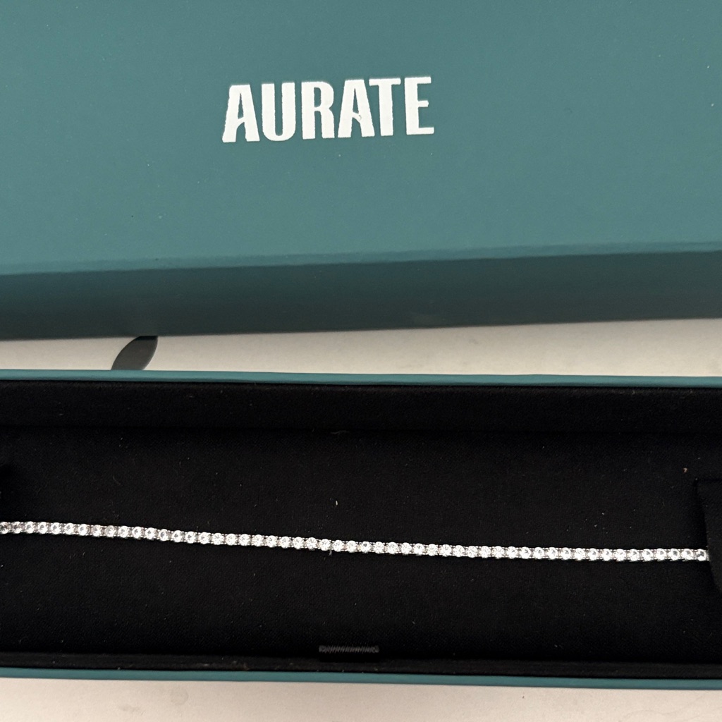 Aurate Lab Grown White Diamond Tennis Bracelet